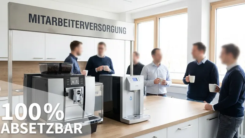 Mitarbeiterversorgung im Pausenraum mit Kaffeemaschine