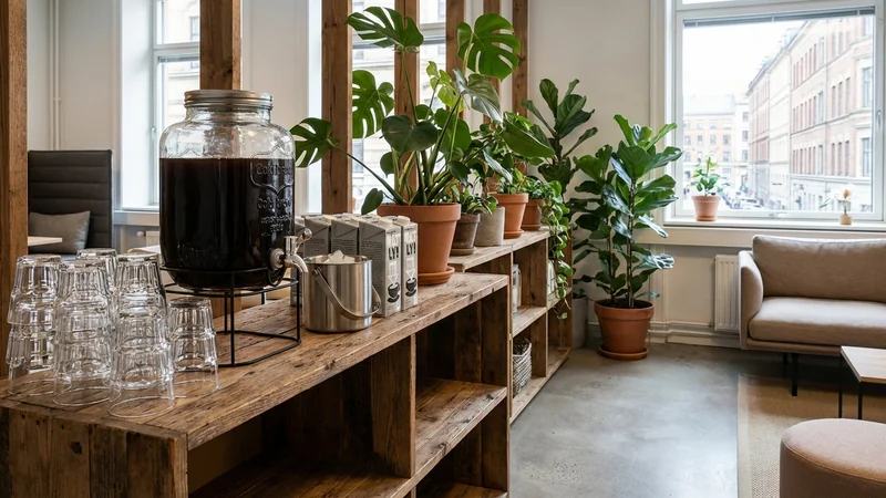 Cold Brew Station in einem modernen Büro-Pausenraum