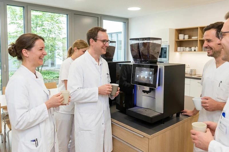 Kaffeepause in der Gemeinschaftspraxis
