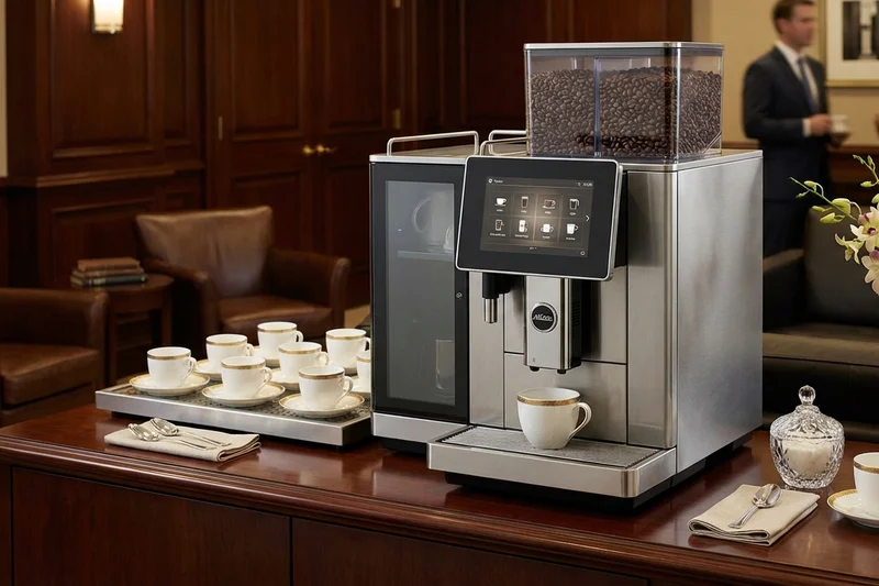 Premium-Kaffeestation mit hochwertigen Porzellantassen