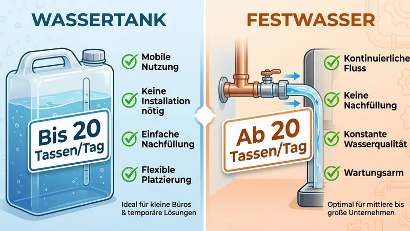 Vergleich Wassertank vs. Festwasseranschluss