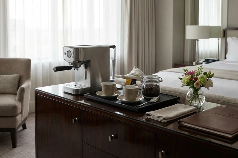 Kaffeemaschine in einer Hotelsuite