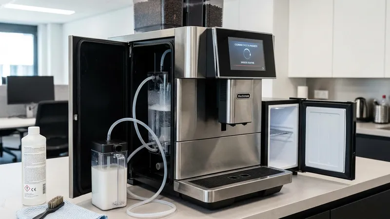 Reinigung des automatischen Milchsystems am Kaffeevollautomaten