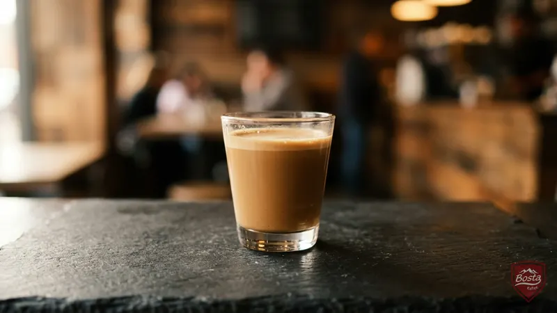 Cortado im kleinen Glas – Espresso mit gleicher Menge Milch