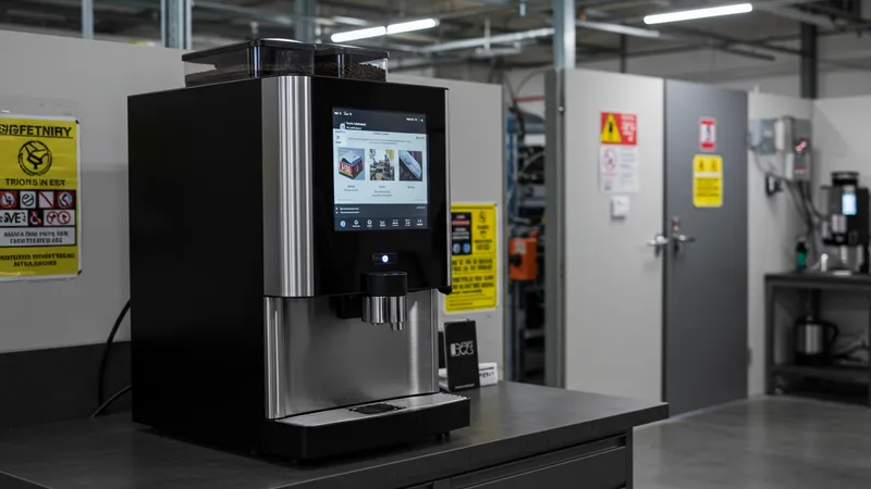 Kaffeevollautomat in einer Produktionshalle