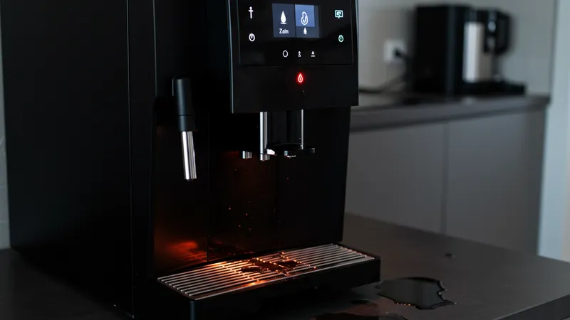 Fehlermeldung auf dem Display eines Kaffeevollautomaten