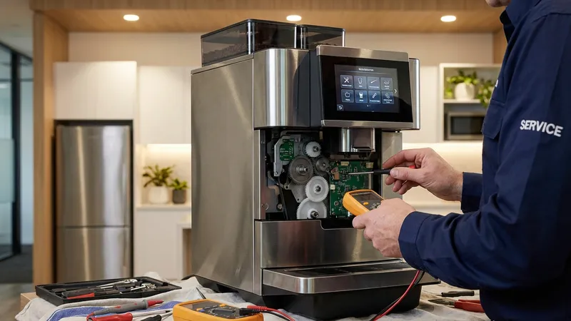 Kaffeevollautomat wird professionell gewartet