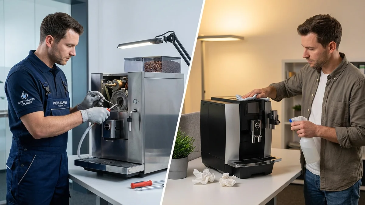 Kaffeevollautomat: Wartungsvertrag oder Selbstwartung?