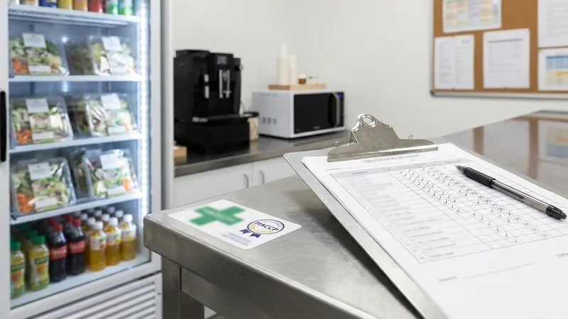 HACCP-Checkliste bei der Kontrolle eines Snackautomaten