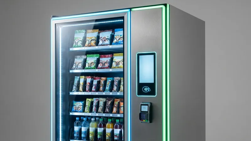 Moderner energieeffizienter Snackautomat mit LED-Beleuchtung