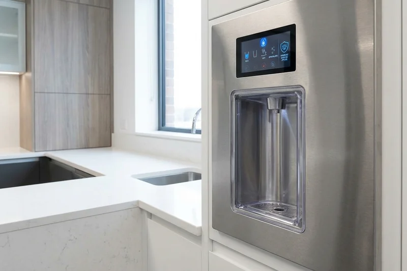 Moderner leitungsgebundener Wasserspender mit geschlossenem Hygiensystem
