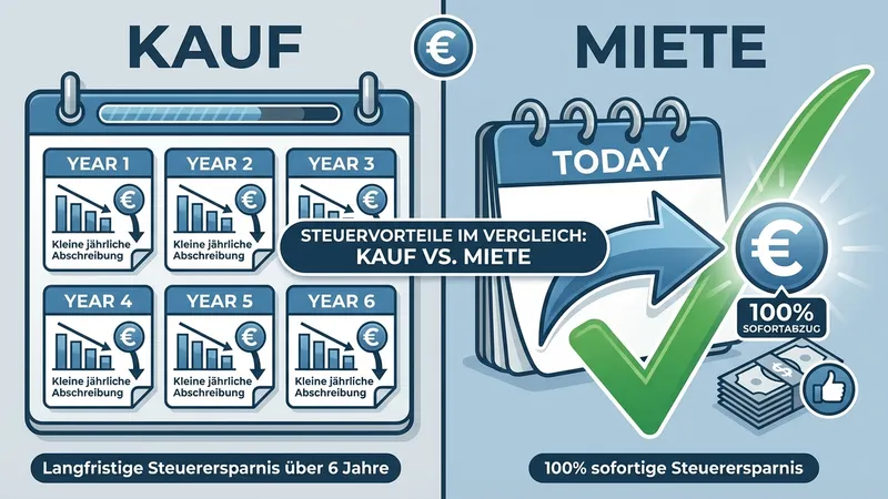 Vergleich Kauf vs. Miete bei der steuerlichen Absetzbarkeit von Wasserspendern